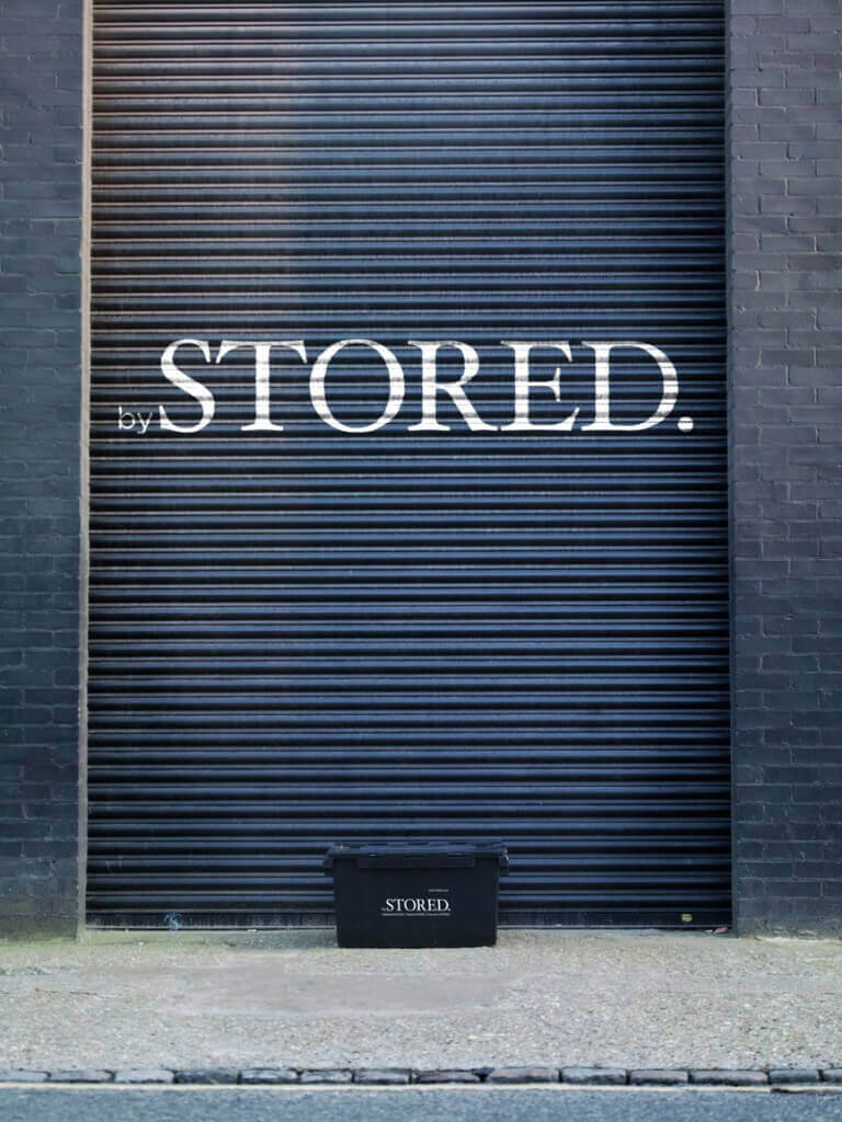 Storage box outside of STORED's storage facility in London.