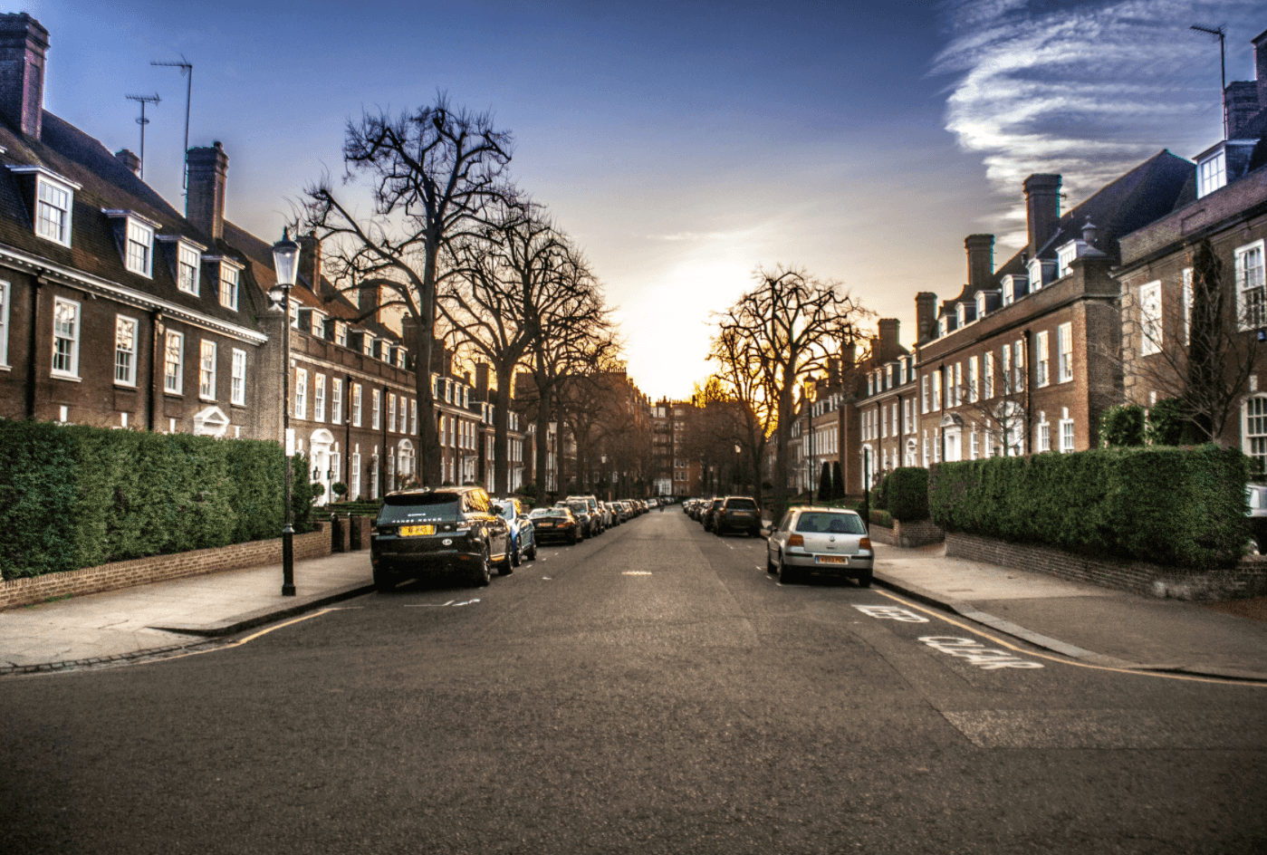 Residential Street in London.